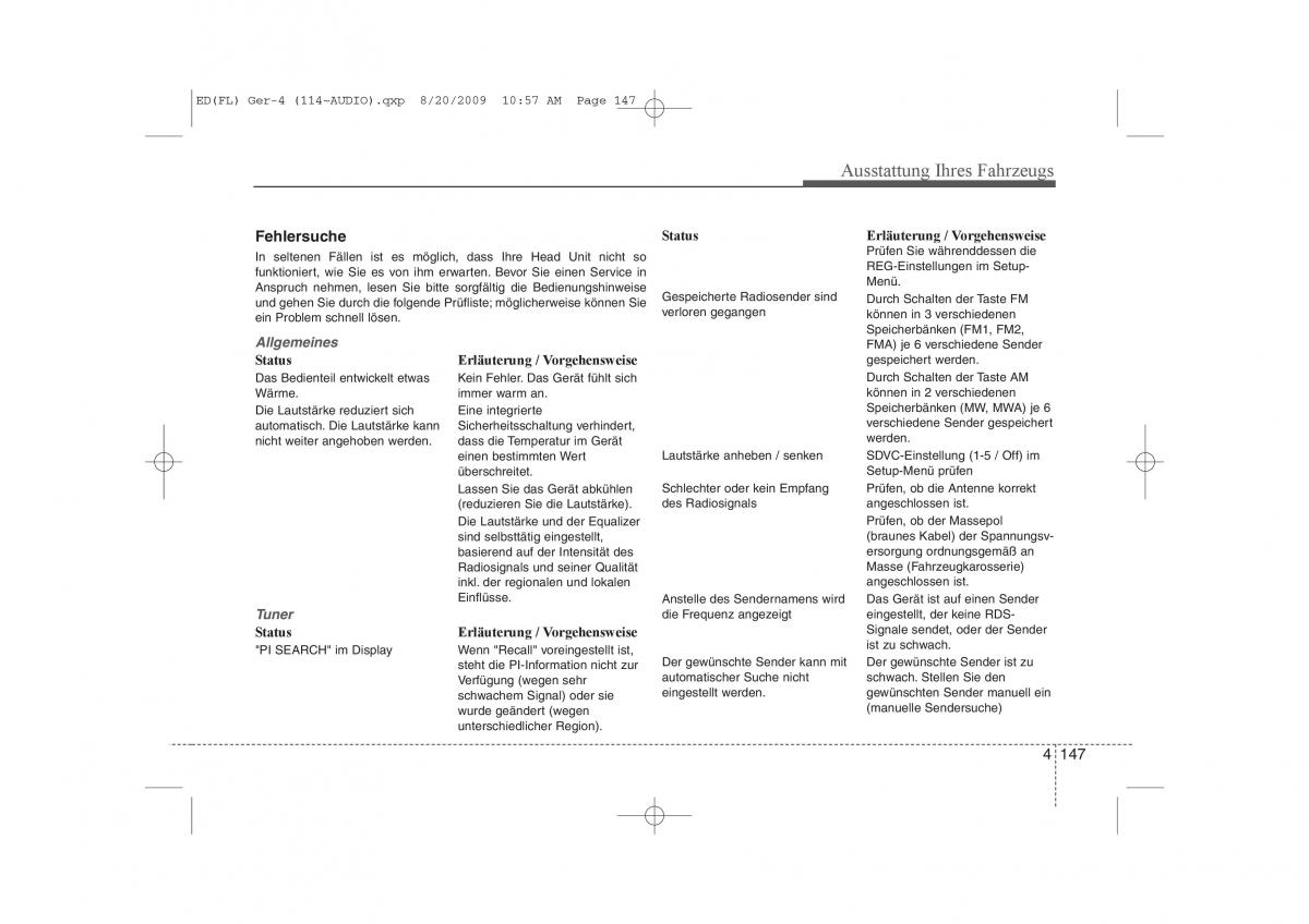 KIA Ceed I 1 Handbuch / page 230