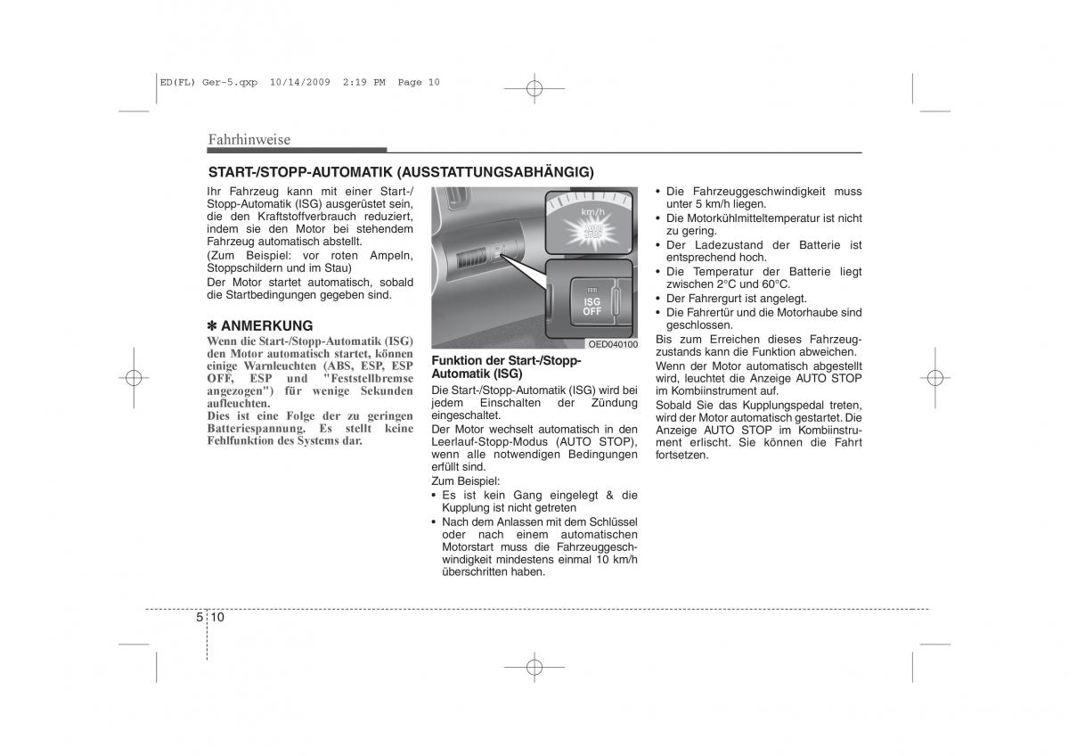 KIA Ceed I 1 Handbuch / page 242