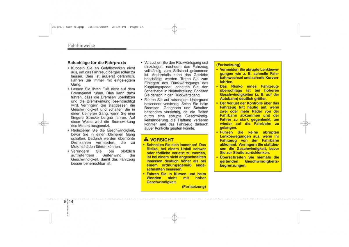 KIA Ceed I 1 Handbuch / page 246