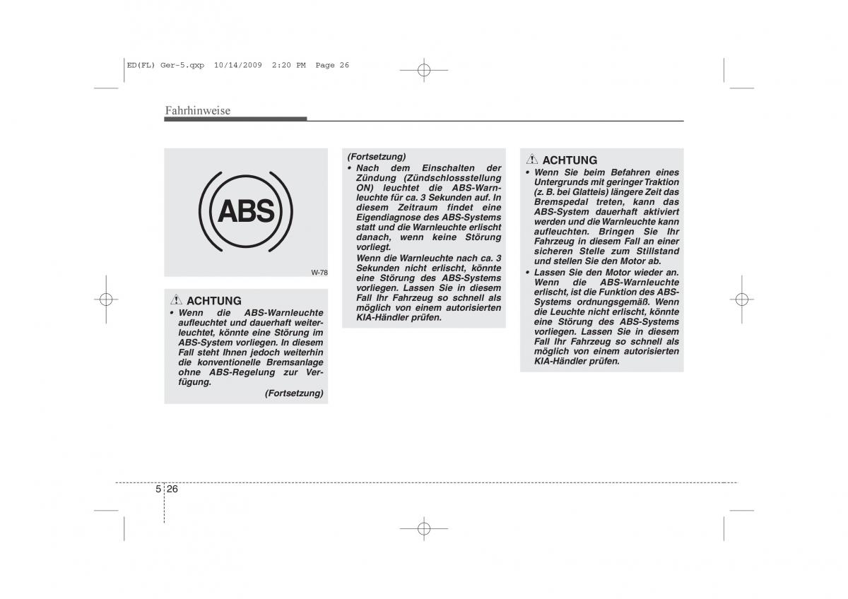 KIA Ceed I 1 Handbuch / page 258