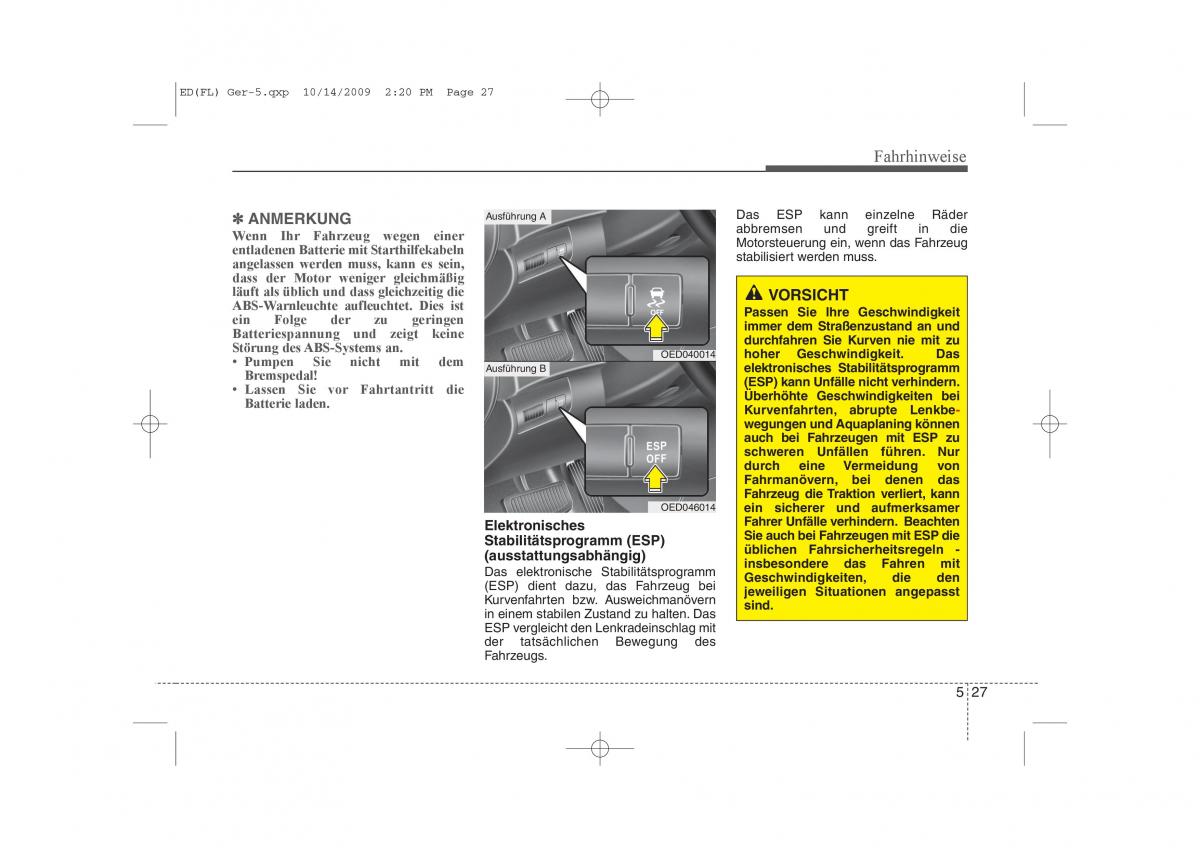 KIA Ceed I 1 Handbuch / page 259