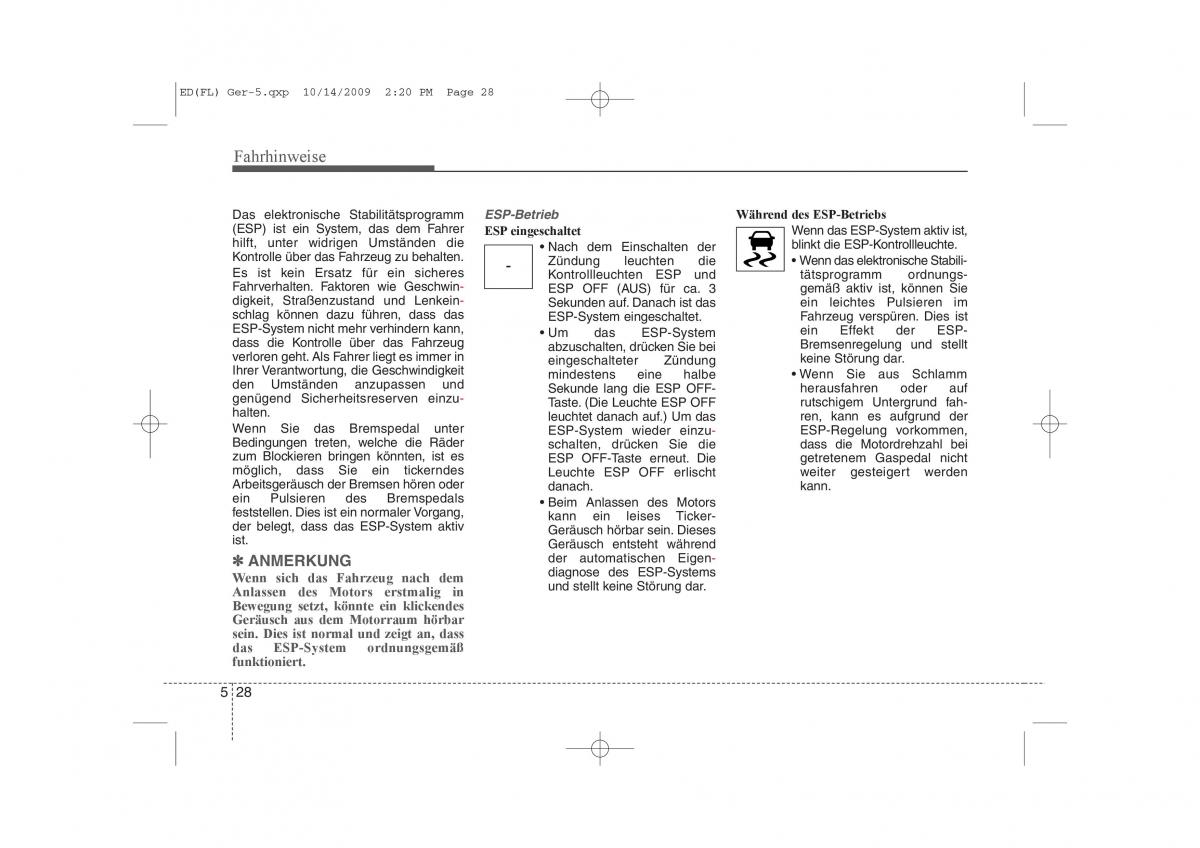 KIA Ceed I 1 Handbuch / page 260