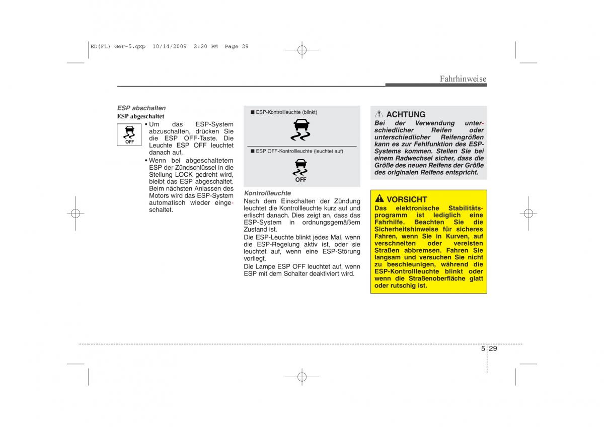 KIA Ceed I 1 Handbuch / page 261