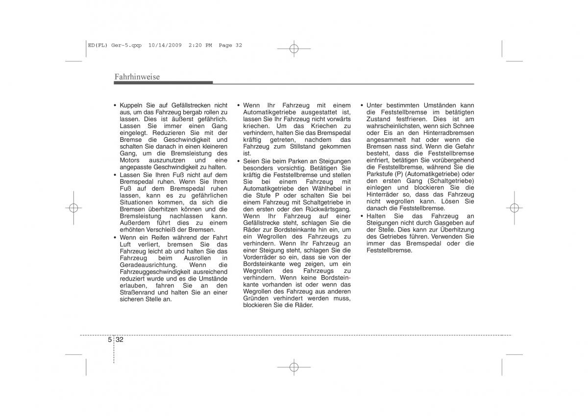 KIA Ceed I 1 Handbuch / page 264