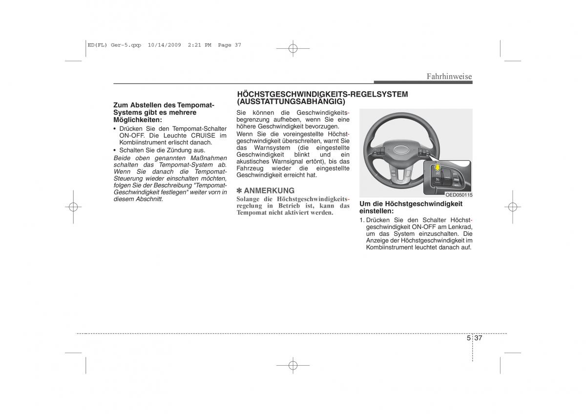 KIA Ceed I 1 Handbuch / page 269