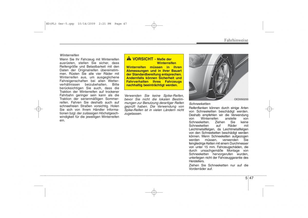 KIA Ceed I 1 Handbuch / page 279