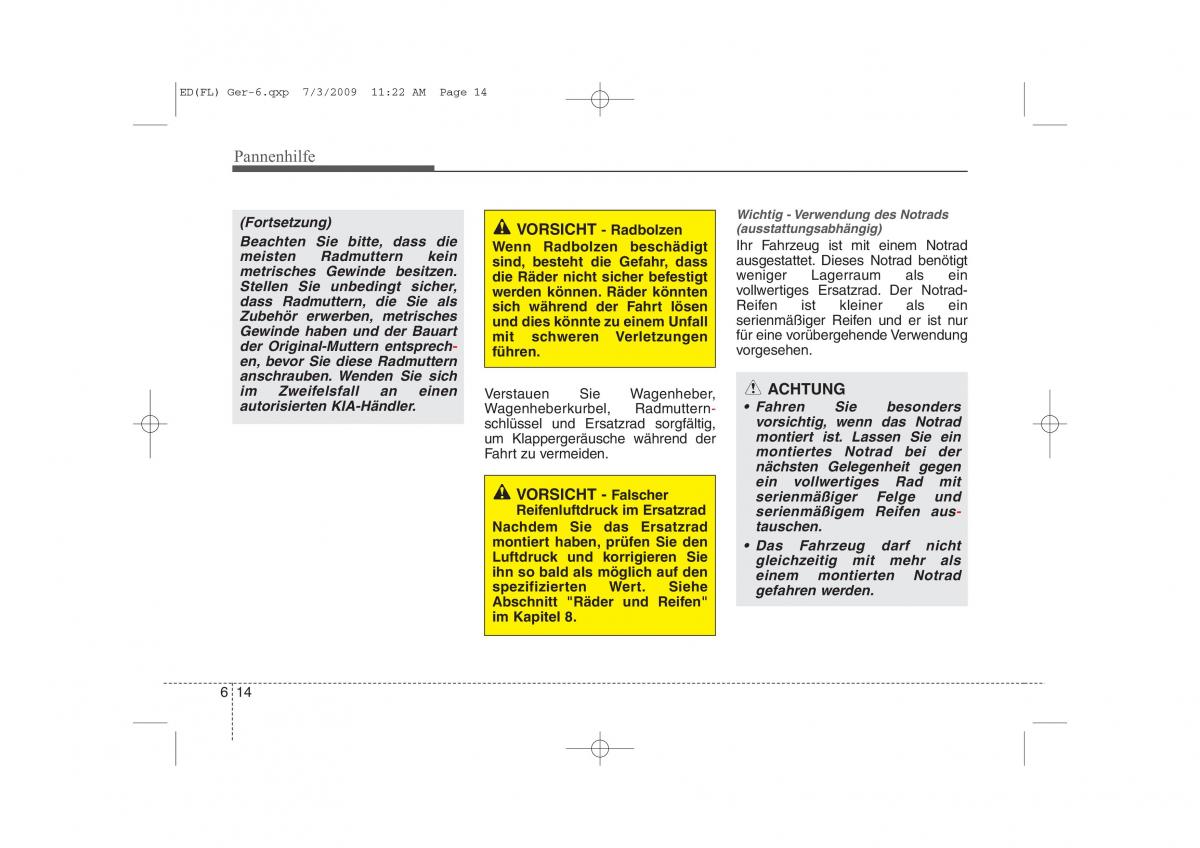 KIA Ceed I 1 Handbuch / page 308