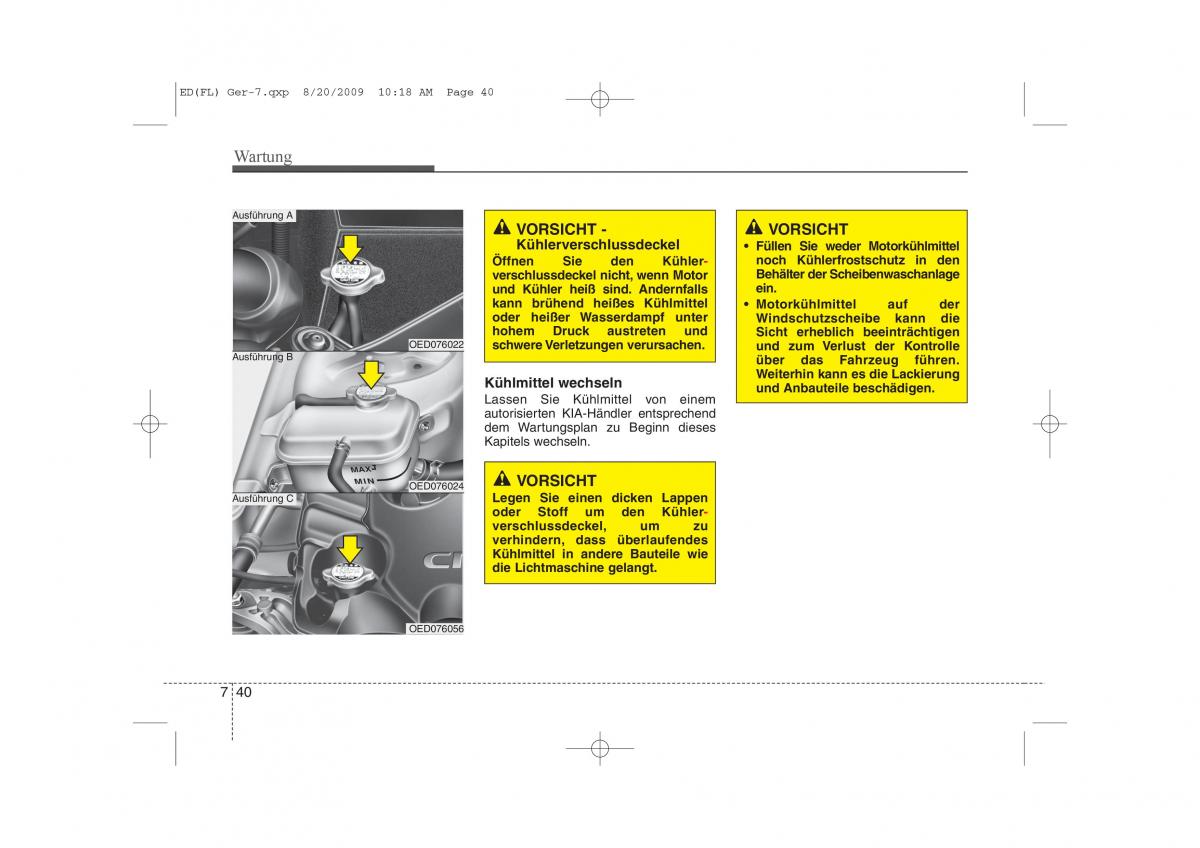 KIA Ceed I 1 Handbuch / page 361