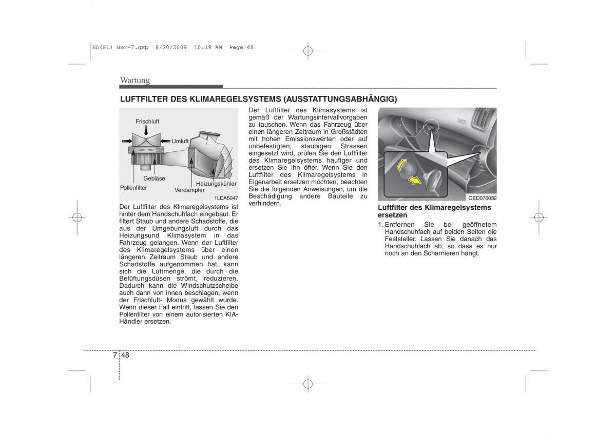 KIA Ceed I 1 Handbuch / page 369