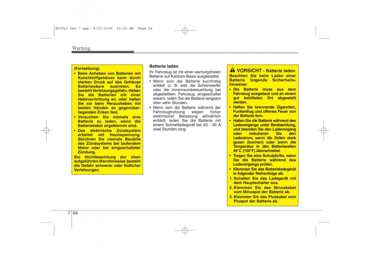 KIA Ceed I 1 Handbuch / page 375