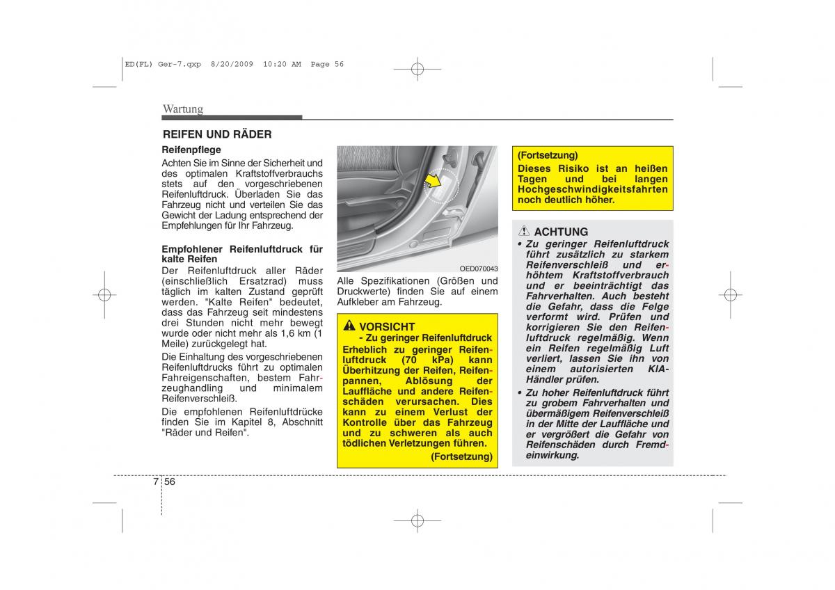 KIA Ceed I 1 Handbuch / page 377