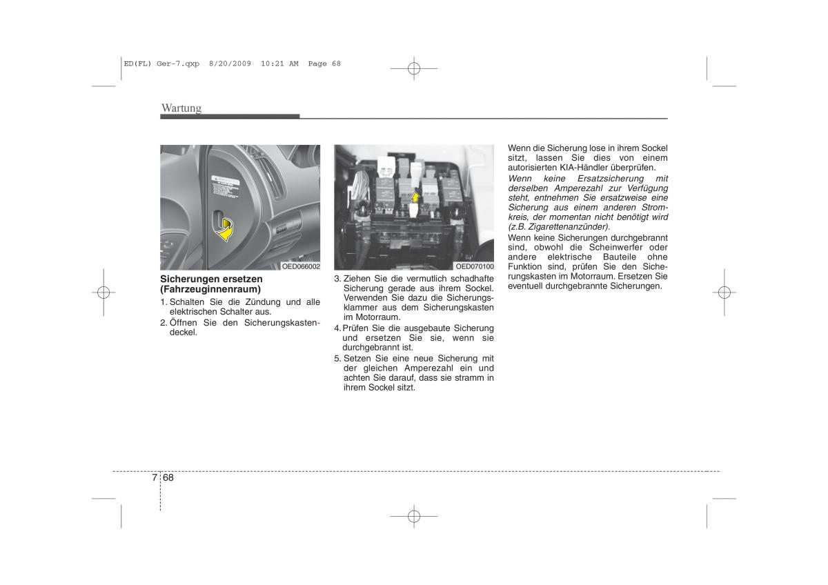 KIA Ceed I 1 Handbuch / page 389