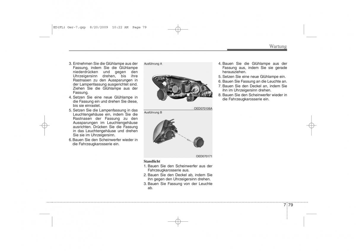 KIA Ceed I 1 Handbuch / page 400