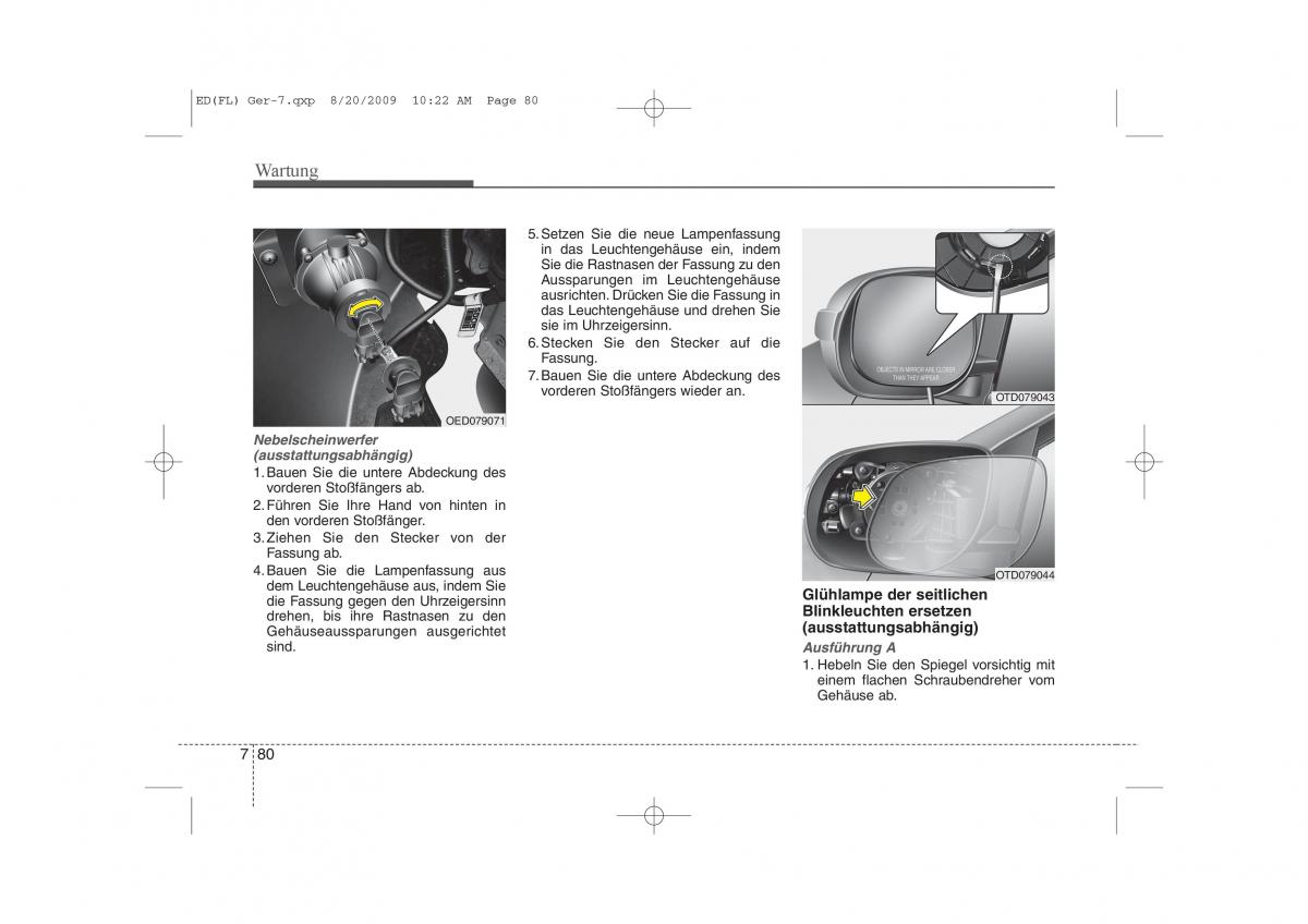 KIA Ceed I 1 Handbuch / page 401