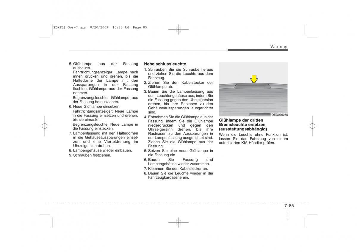 KIA Ceed I 1 Handbuch / page 406