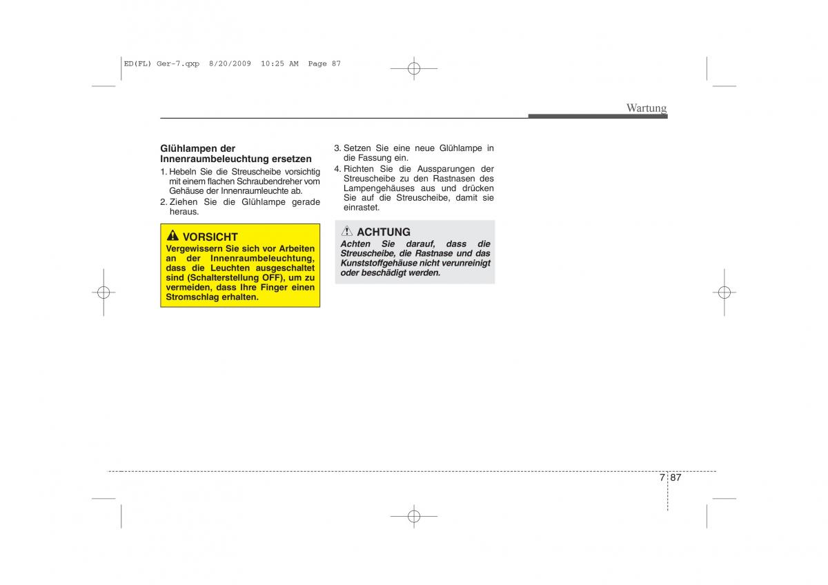 KIA Ceed I 1 Handbuch / page 408