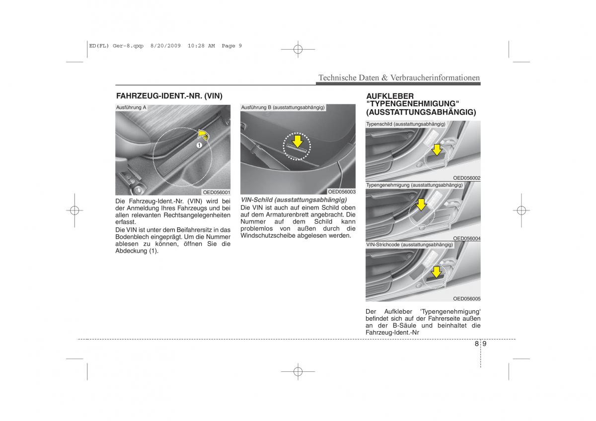 KIA Ceed I 1 Handbuch / page 429