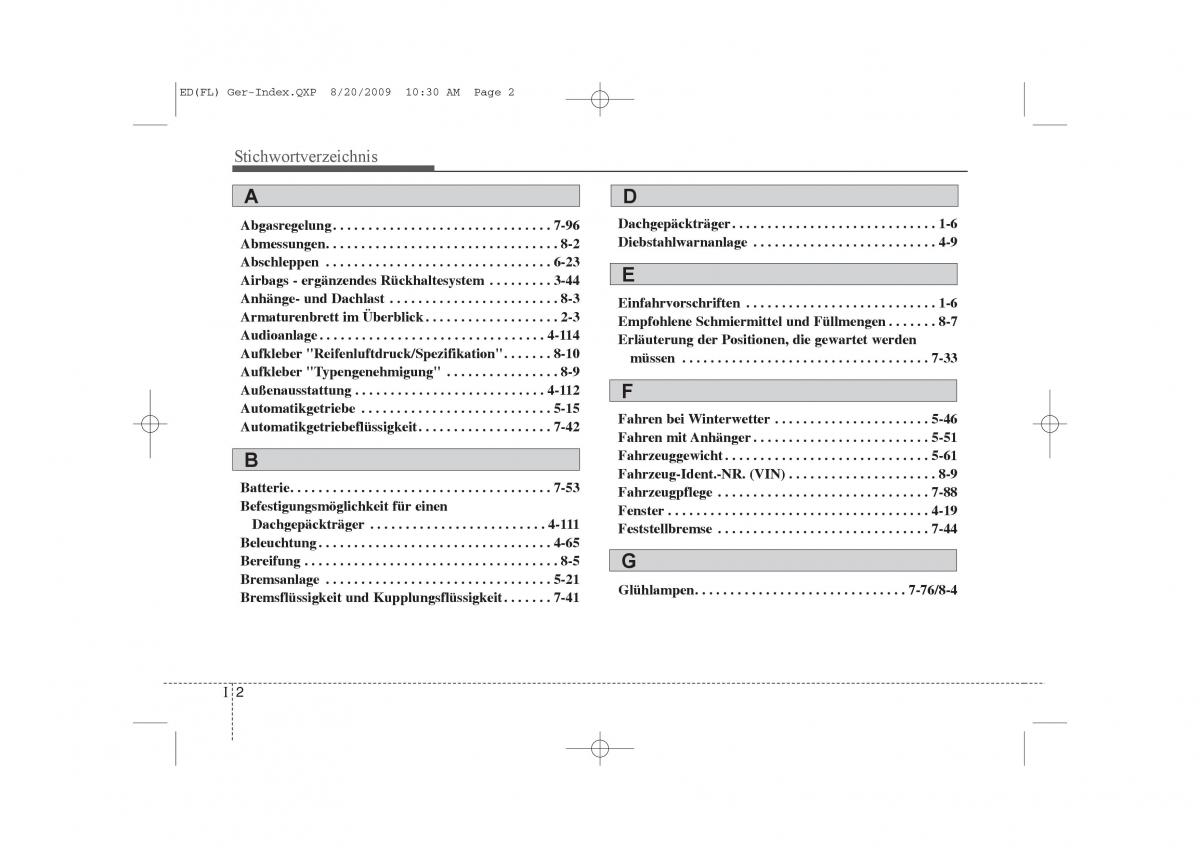 KIA Ceed I 1 Handbuch / page 432