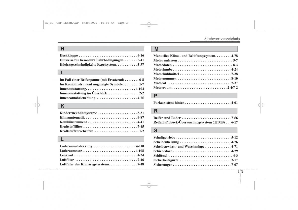 KIA Ceed I 1 Handbuch / page 433