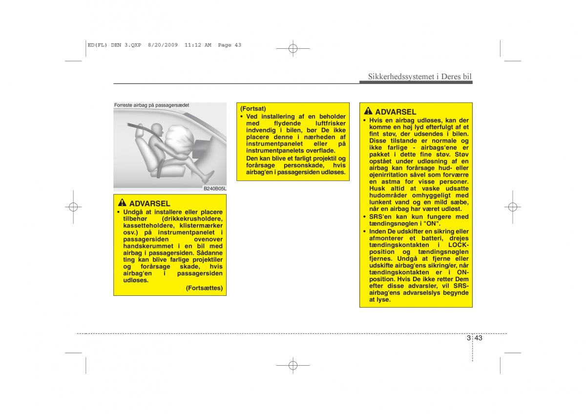 KIA Ceed I 1 Bilens instruktionsbog / page 56