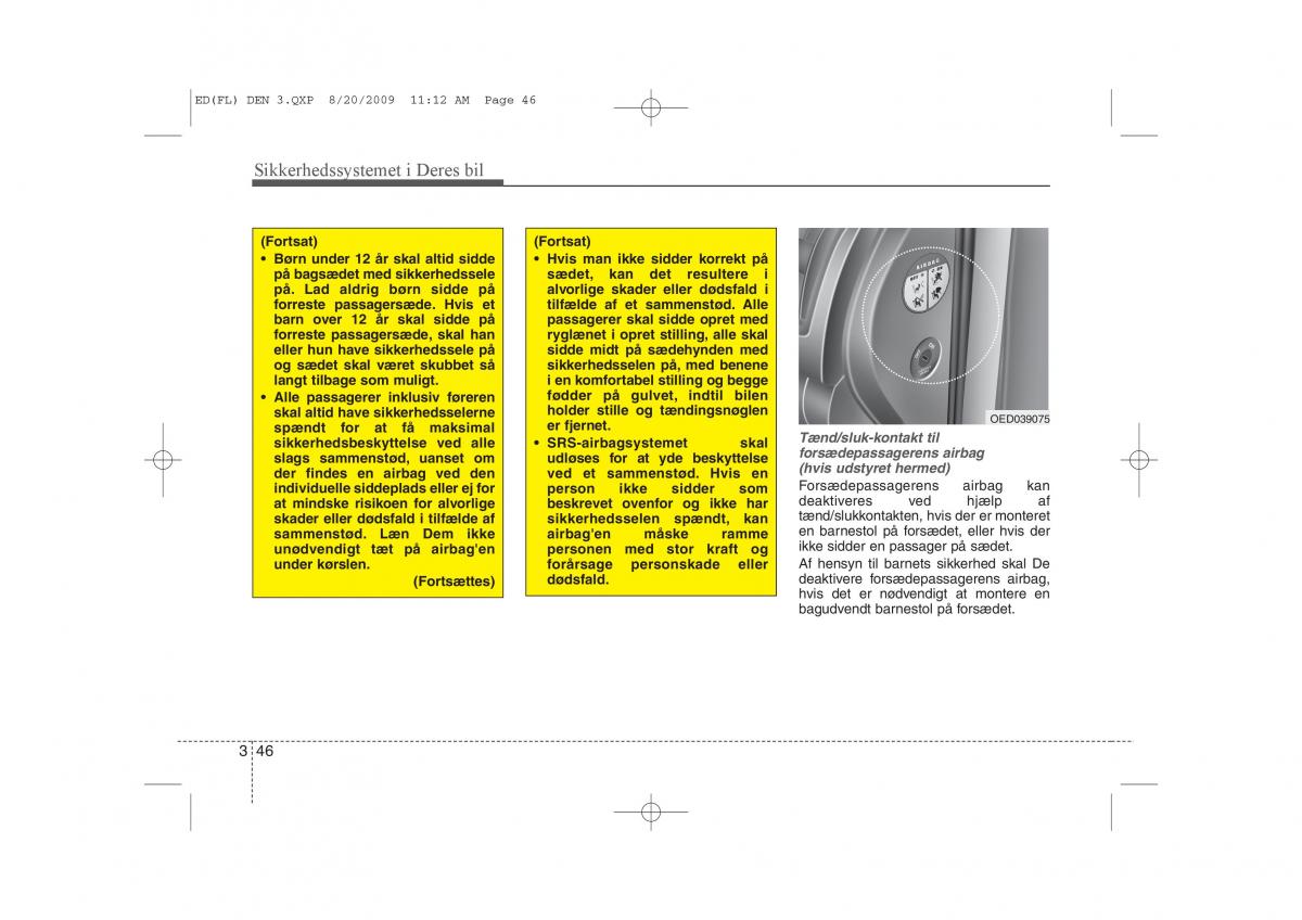 KIA Ceed I 1 Bilens instruktionsbog / page 59