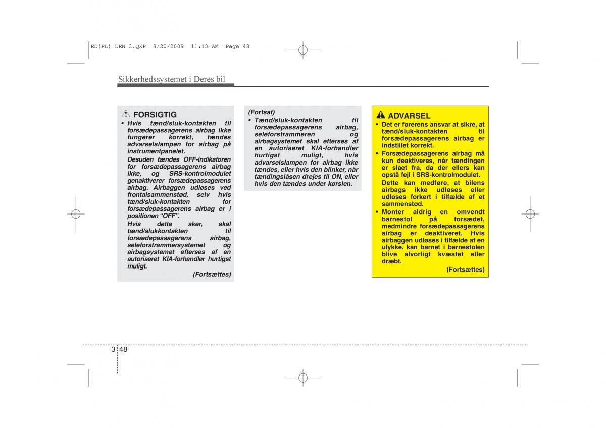 KIA Ceed I 1 Bilens instruktionsbog / page 61