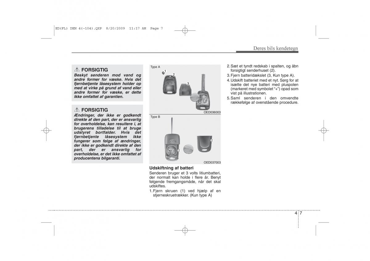 KIA Ceed I 1 Bilens instruktionsbog / page 78