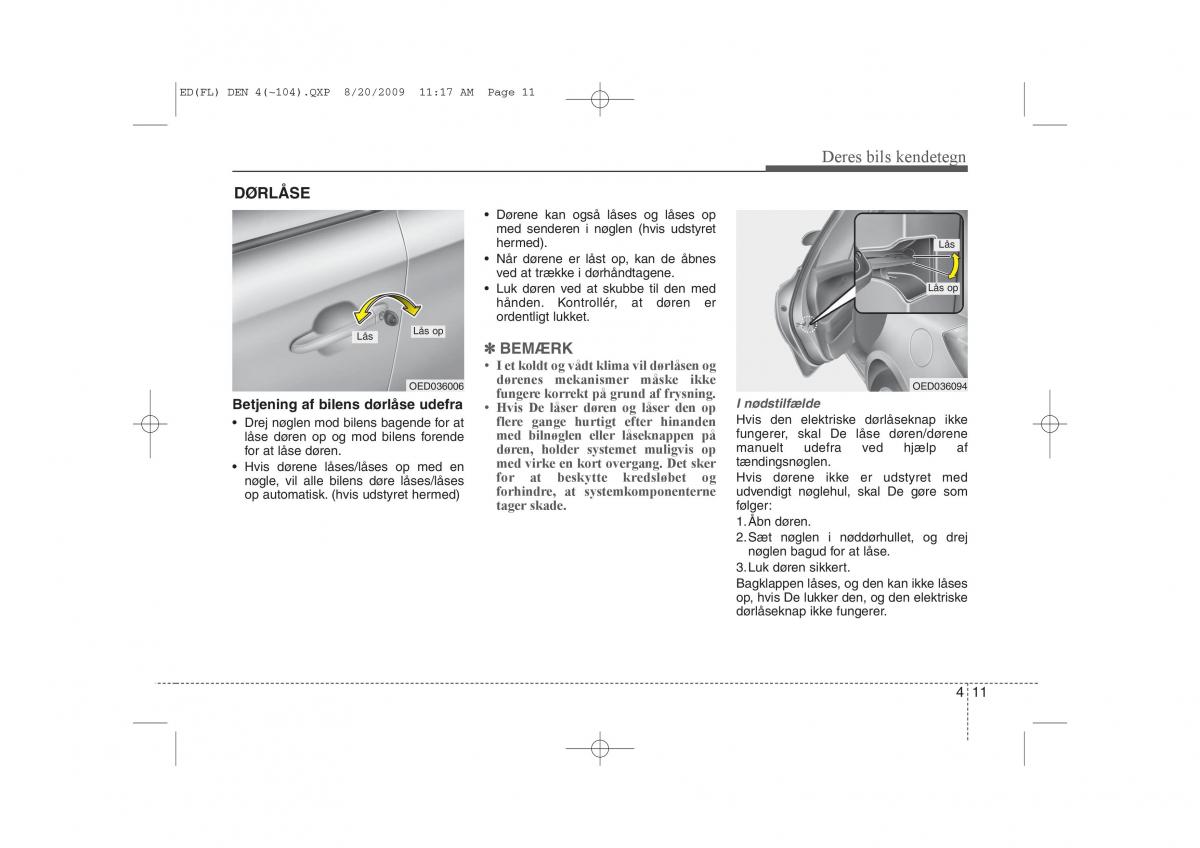 KIA Ceed I 1 Bilens instruktionsbog / page 82