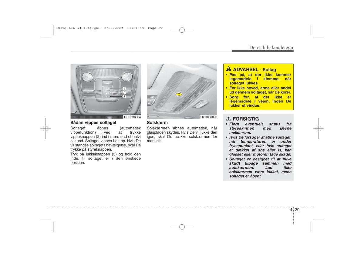 KIA Ceed I 1 Bilens instruktionsbog / page 100