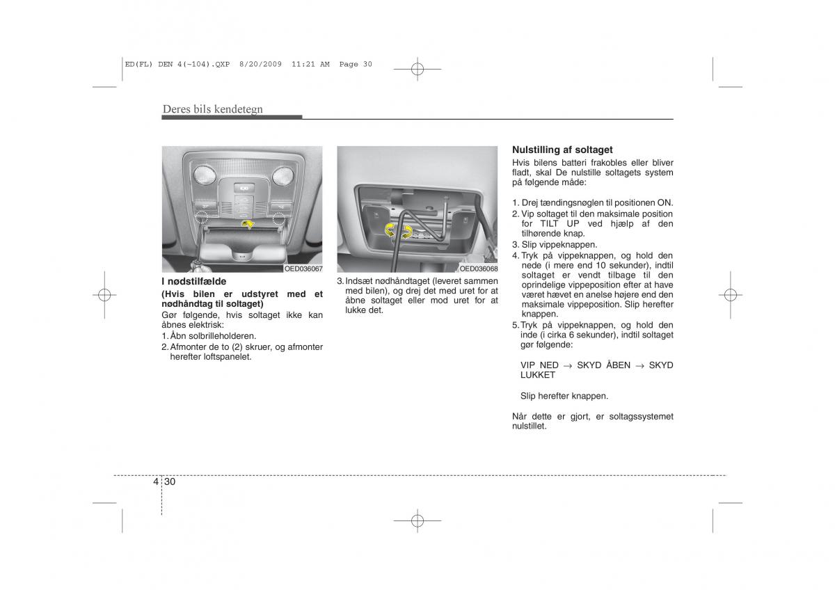 KIA Ceed I 1 Bilens instruktionsbog / page 101