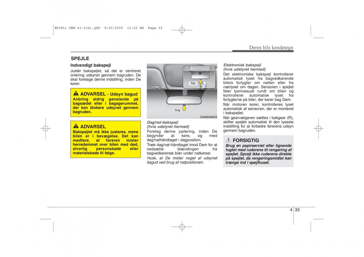 KIA Ceed I 1 Bilens instruktionsbog / page 104