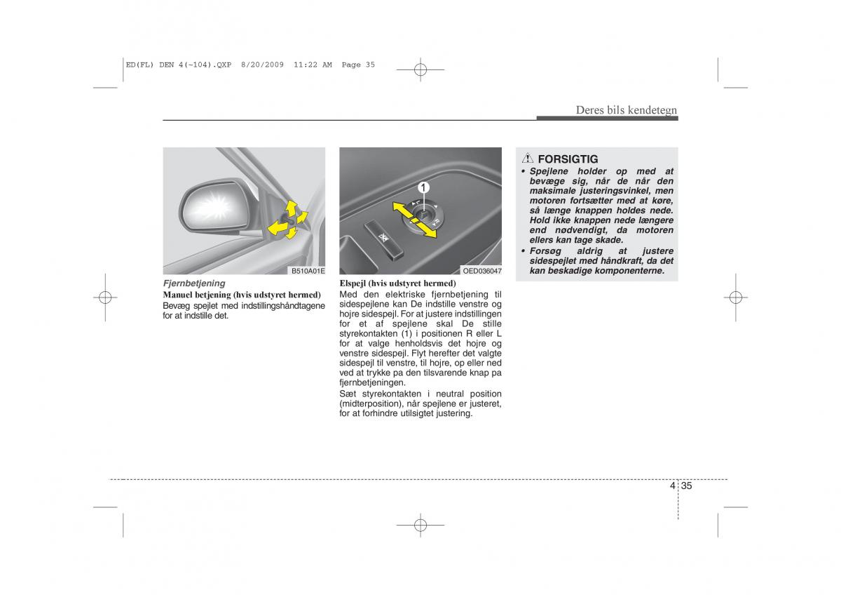 KIA Ceed I 1 Bilens instruktionsbog / page 106