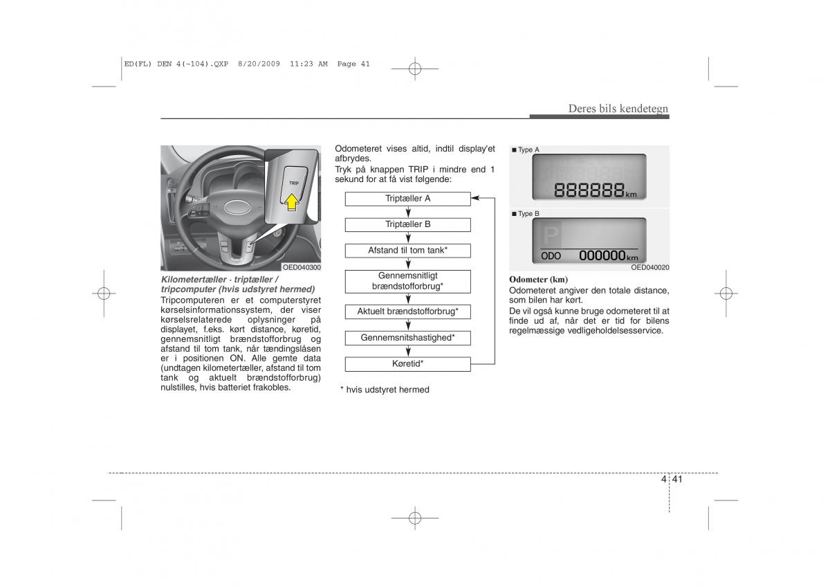 KIA Ceed I 1 Bilens instruktionsbog / page 112