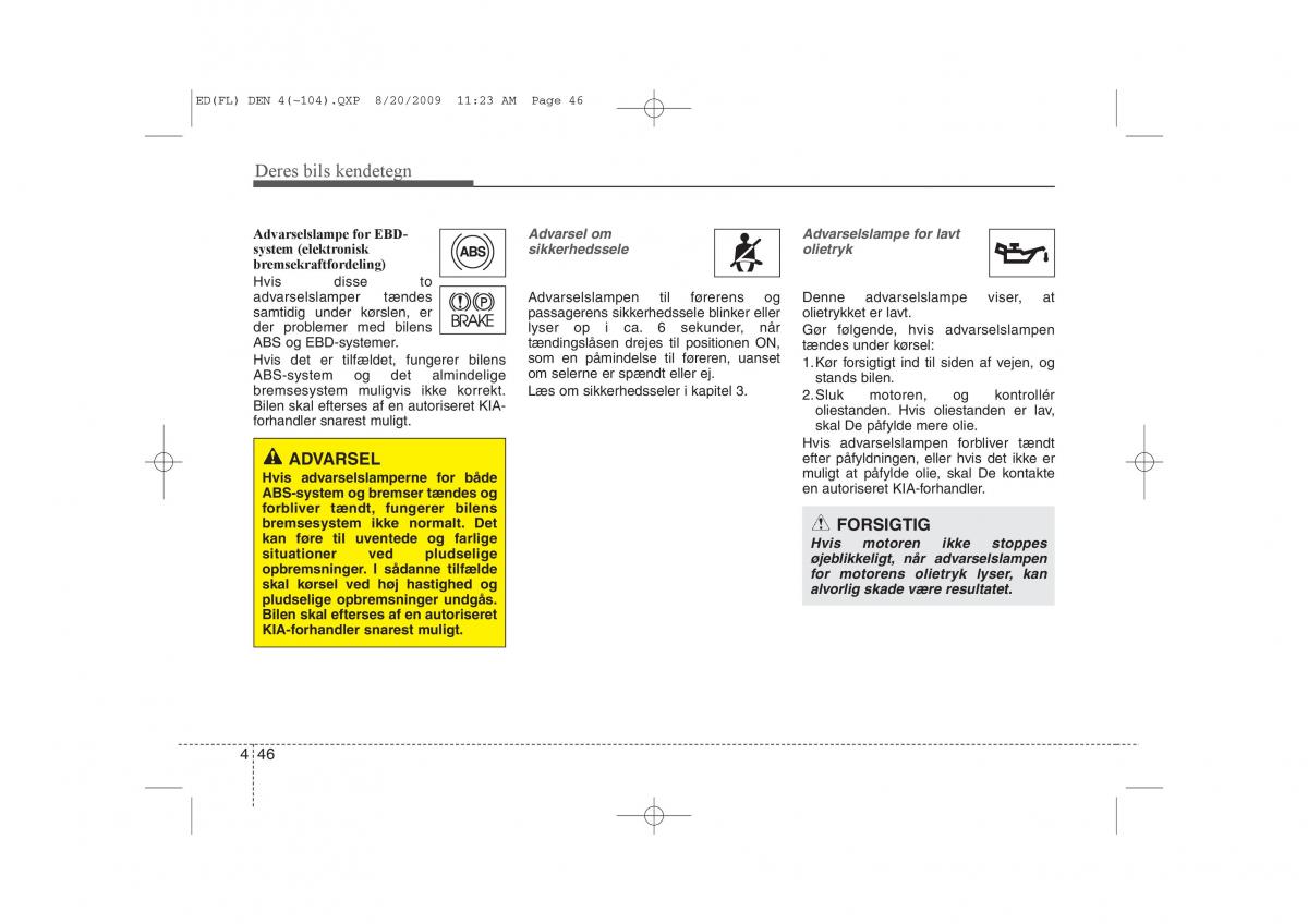 KIA Ceed I 1 Bilens instruktionsbog / page 117