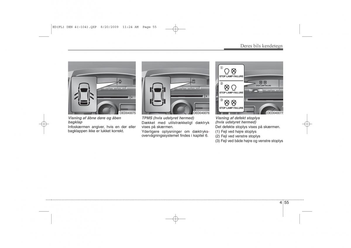 KIA Ceed I 1 Bilens instruktionsbog / page 126