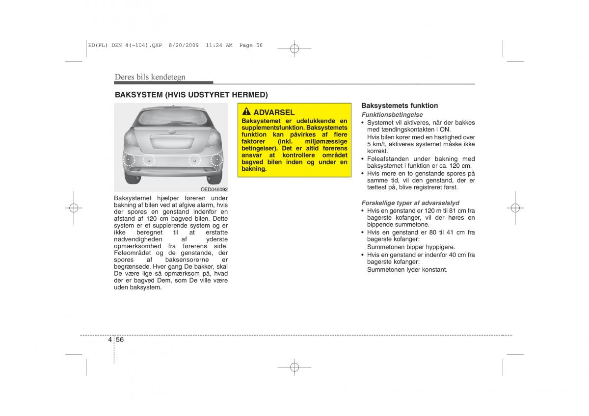 KIA Ceed I 1 Bilens instruktionsbog / page 127