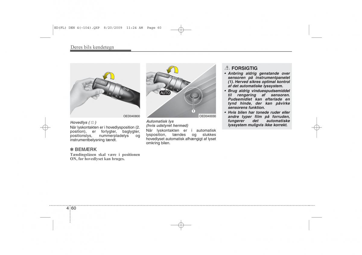 KIA Ceed I 1 Bilens instruktionsbog / page 131