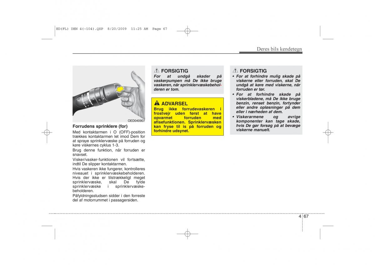 KIA Ceed I 1 Bilens instruktionsbog / page 138