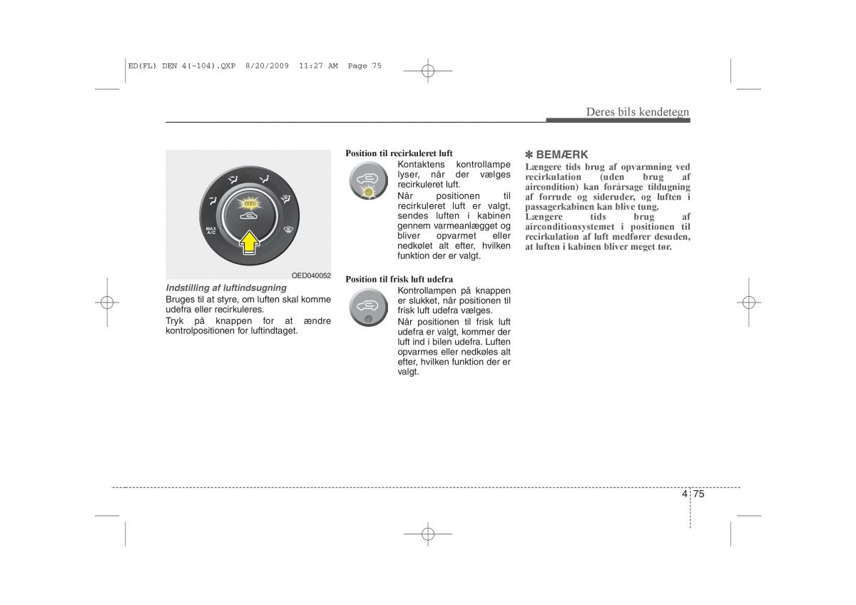 KIA Ceed I 1 Bilens instruktionsbog / page 146