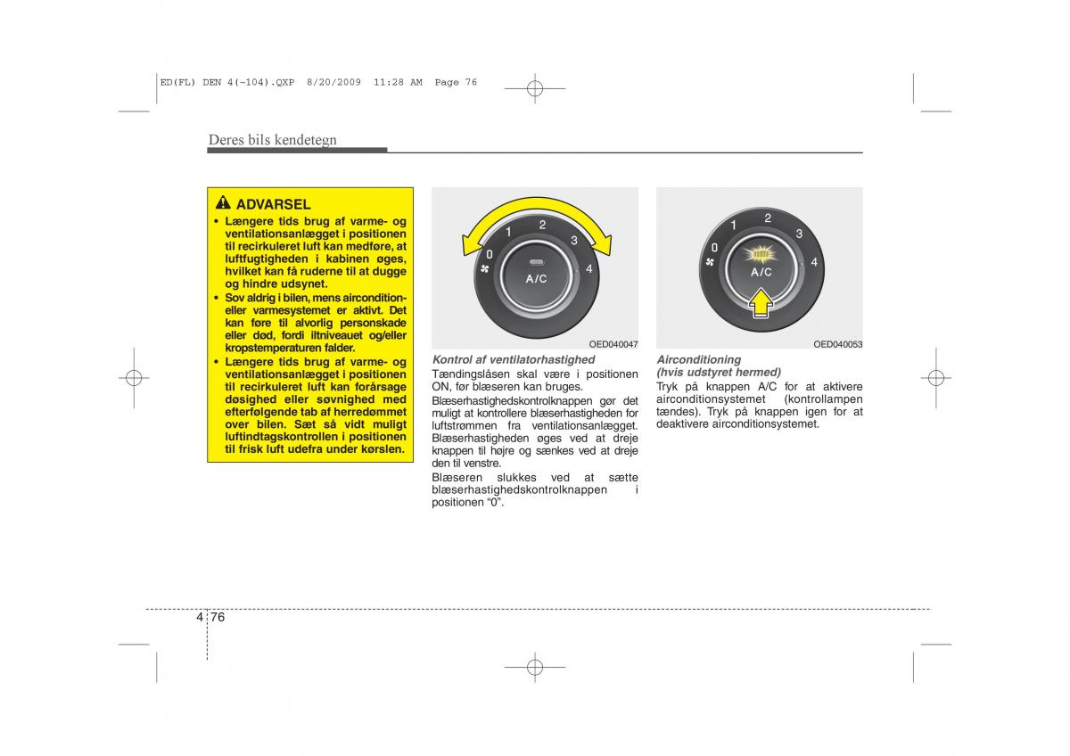 KIA Ceed I 1 Bilens instruktionsbog / page 147