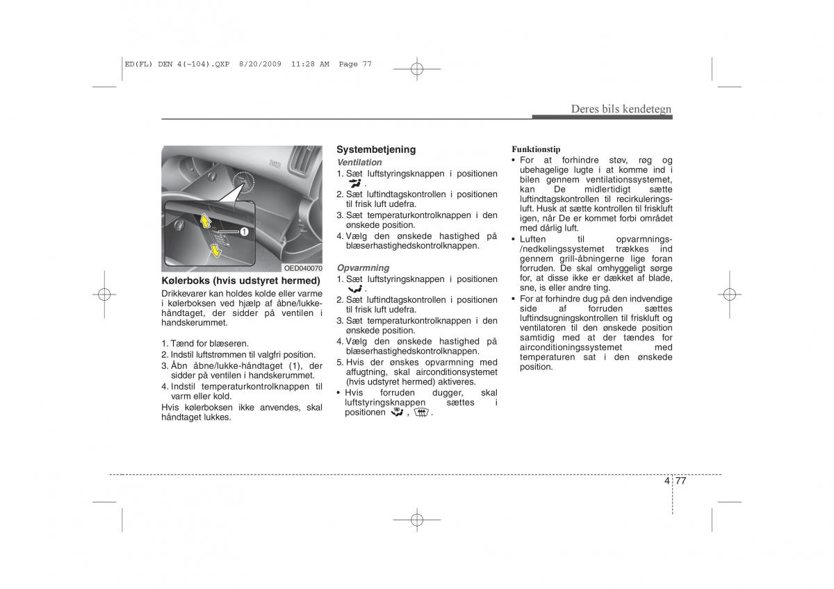 KIA Ceed I 1 Bilens instruktionsbog / page 148