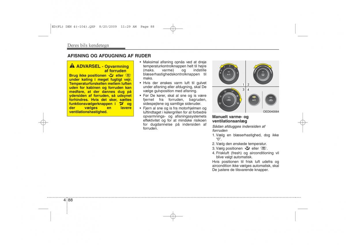 KIA Ceed I 1 Bilens instruktionsbog / page 159