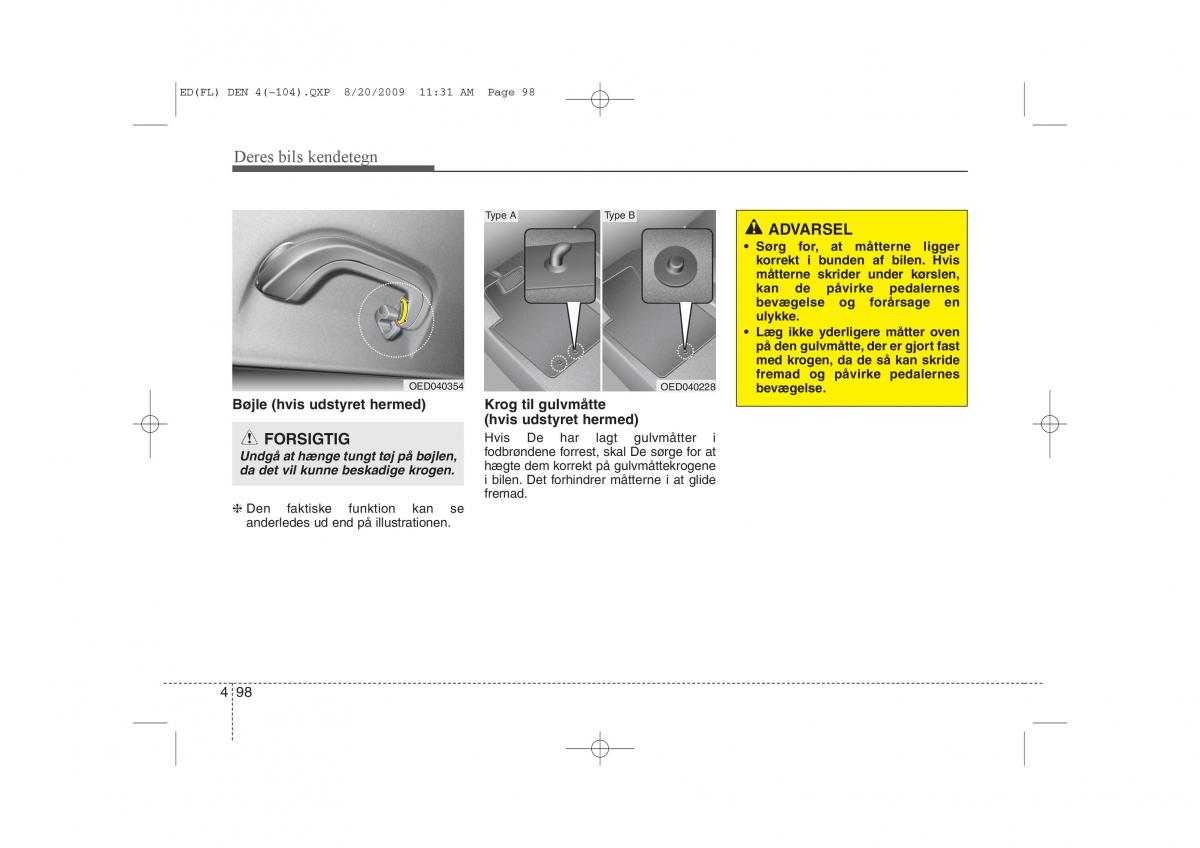 KIA Ceed I 1 Bilens instruktionsbog / page 169