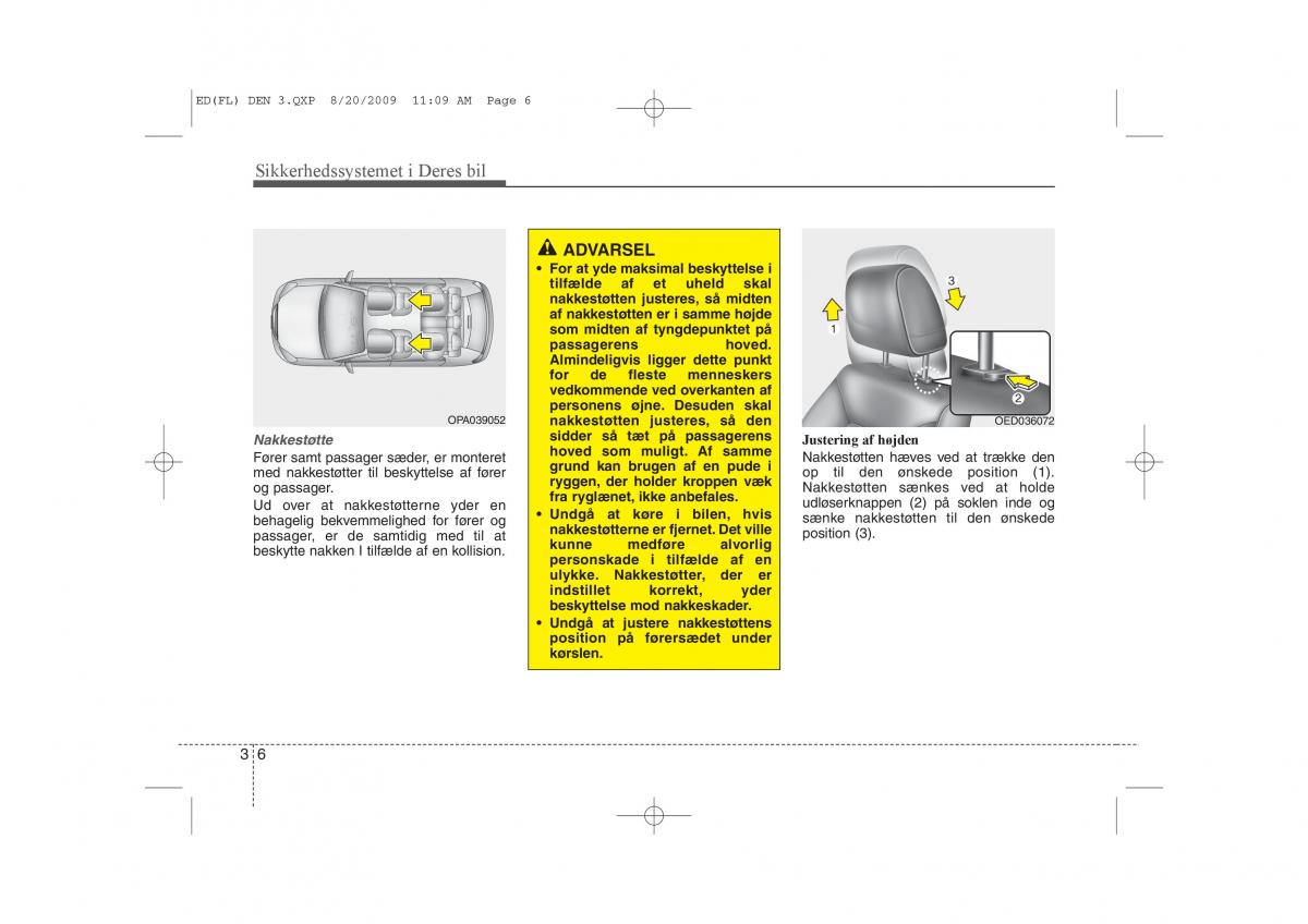 KIA Ceed I 1 Bilens instruktionsbog / page 19