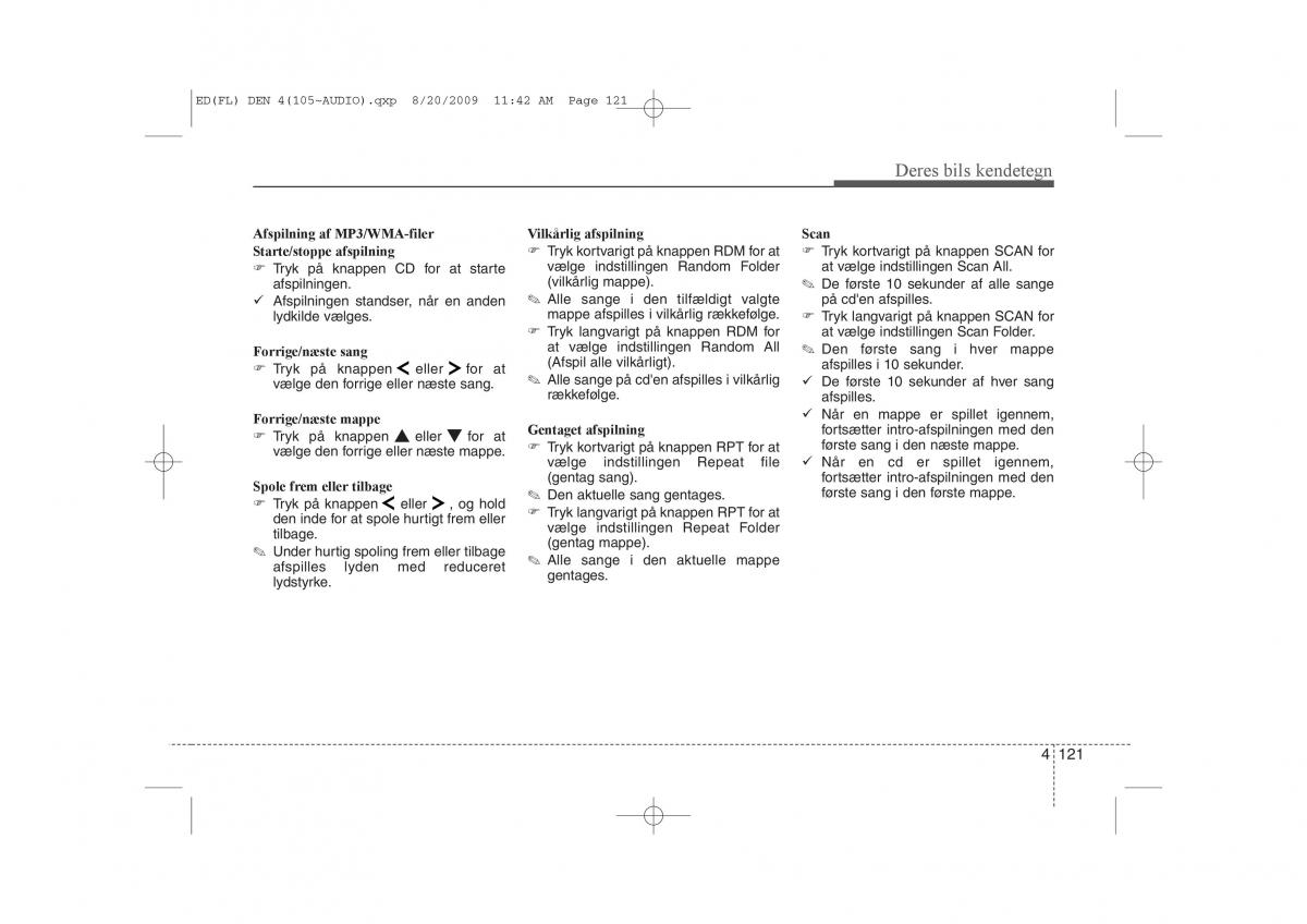 KIA Ceed I 1 Bilens instruktionsbog / page 192