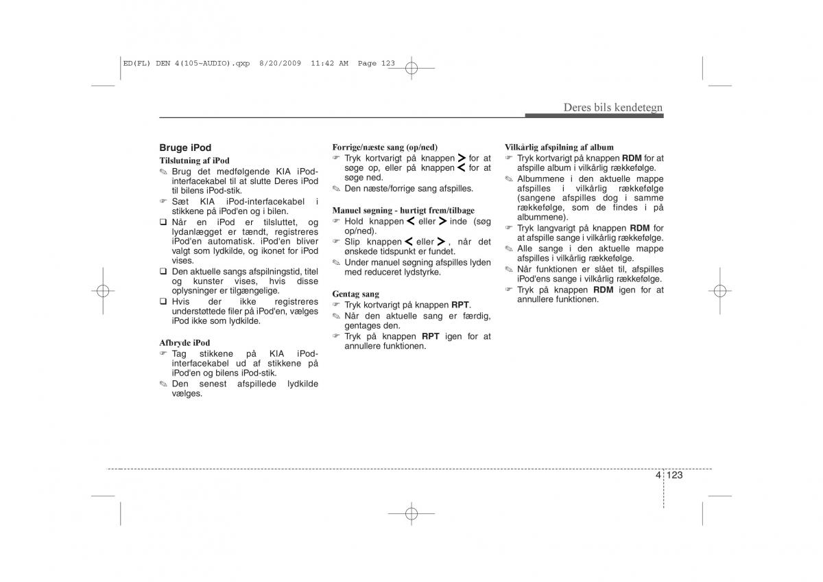 KIA Ceed I 1 Bilens instruktionsbog / page 194