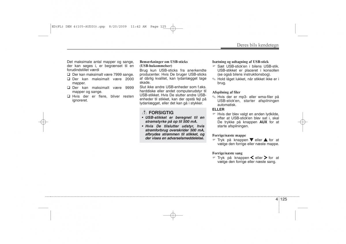 KIA Ceed I 1 Bilens instruktionsbog / page 196