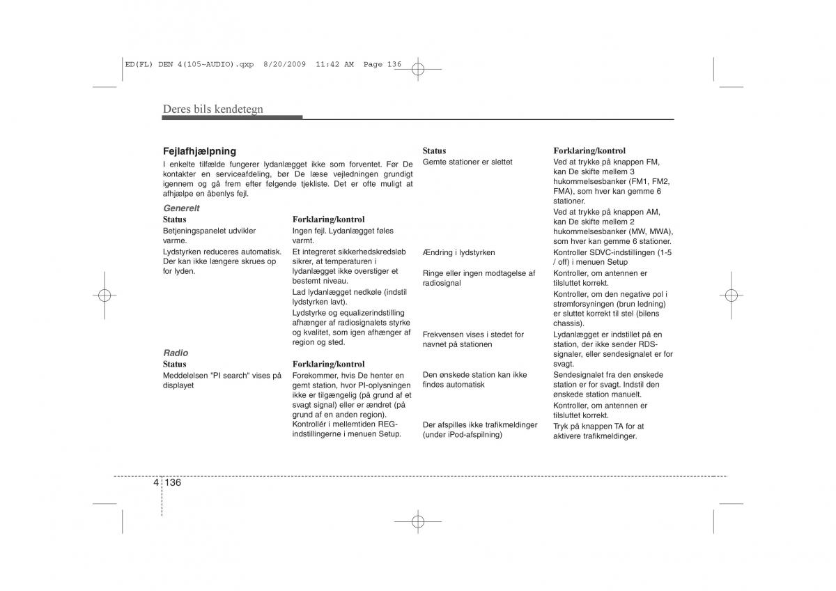 KIA Ceed I 1 Bilens instruktionsbog / page 207