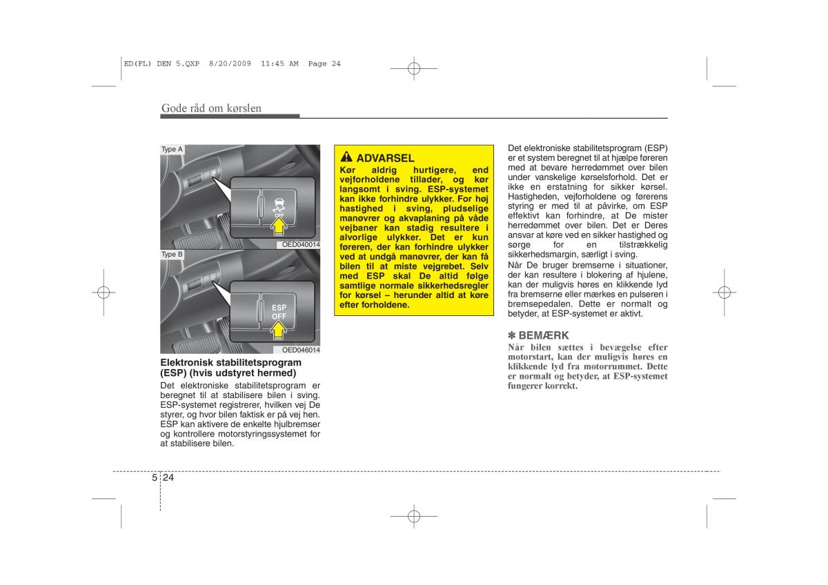 KIA Ceed I 1 Bilens instruktionsbog / page 233