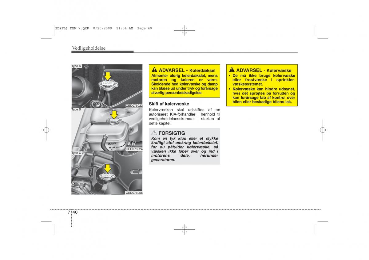 KIA Ceed I 1 Bilens instruktionsbog / page 326